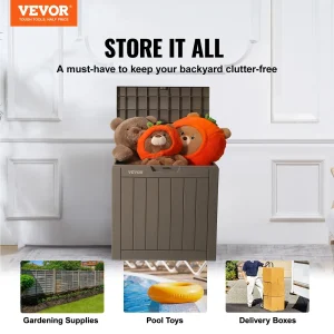 VEVOR Deck Box, 31 Gallon Outdoor Storage Box