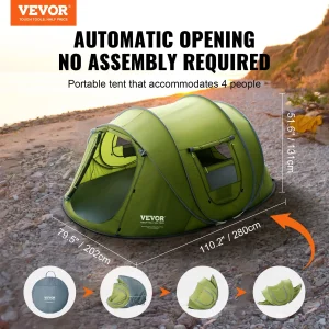 4 Person Camping Tent, Waterproof Lightweight