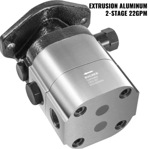 Vevor 2-stage Log Splitter Pump Kit 22gpm Hydraulic Gear Pump 2hole 1"crankshaft