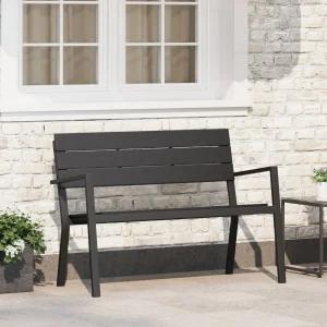 XL Outdoor Benches Black Metal