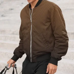 Alpine Pattern Bomber Jacket