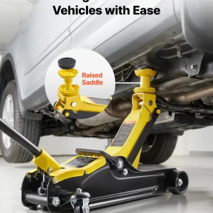 VEVOR Low Profile Floor Jack, 2.5 Ton (5512 lbs) Capacity, Steel Racing Floor Jack