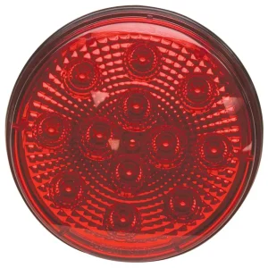 Red 4in LED Diamond Lens Sealed Light with 3-Prong Connector